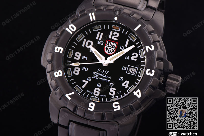 Jam tangan sukan menyelam profesional Luminox F-117 SIRI NIGHTHAWK 6400